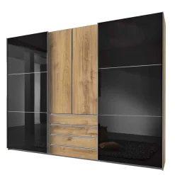 Sale Wohnen Schlafzimmer Kleiderschrank in Dunkelgrau Glas - Hectos
