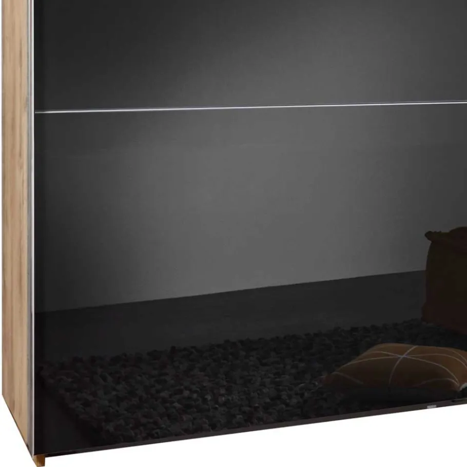 Sale Wohnen Schlafzimmer Kleiderschrank in Dunkelgrau Glas - Hectos