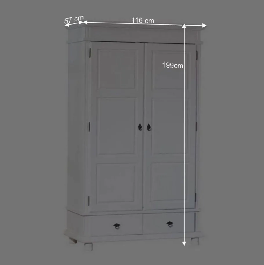 Clearance Wohnen Schlafzimmer Kleiderschrank Powera in Weiß