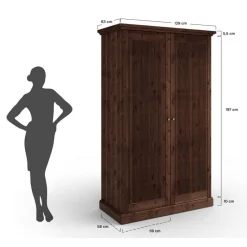Sale Wohnen Schlafzimmer Kleiderschrank in Dunkelbraun - Nauizia