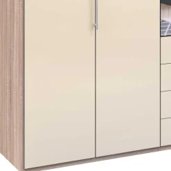 New Wohnen Schlafzimmer Kleiderschrank mit Spiegel Falttür - Rativian