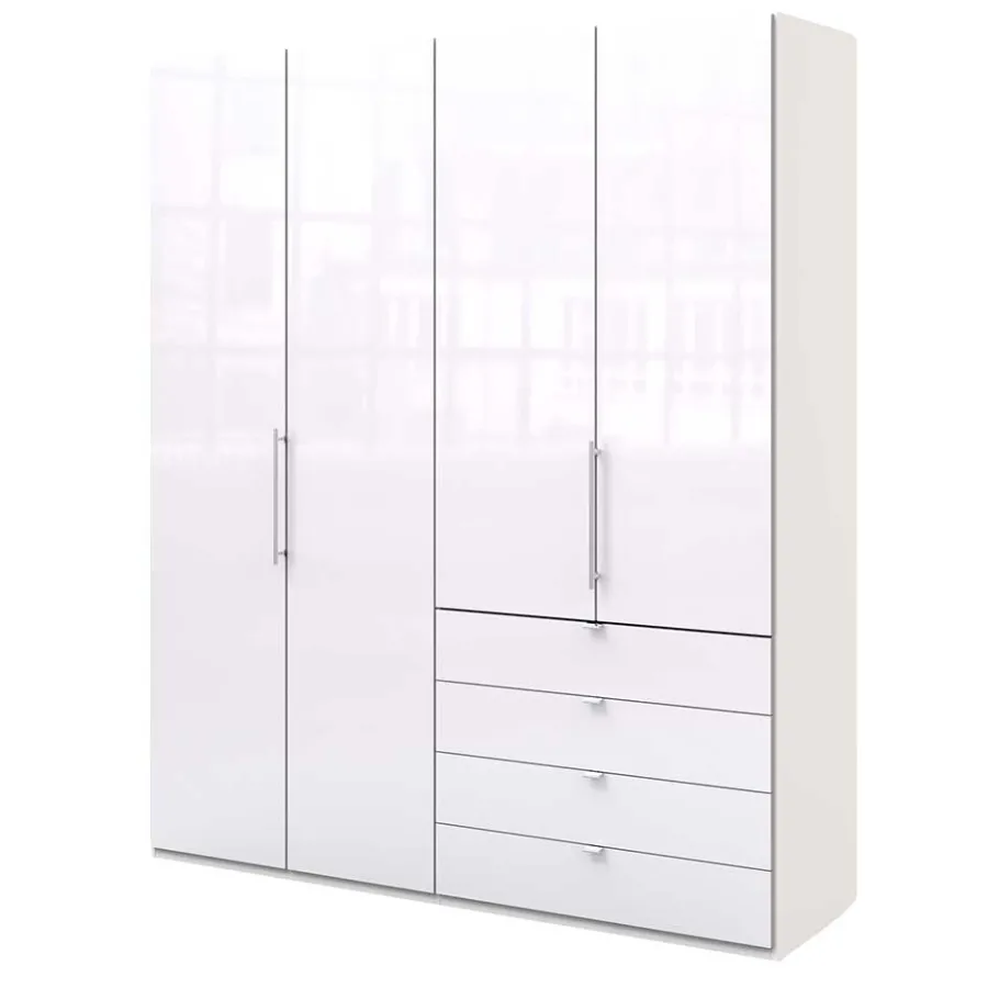 Sale Wohnen Schlafzimmer Kombi-Kleiderschrank in Weiß - Dolienca