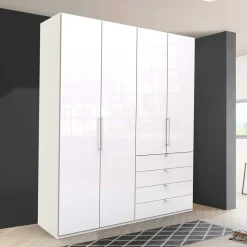 Sale Wohnen Schlafzimmer Kombi-Kleiderschrank in Weiß - Dolienca