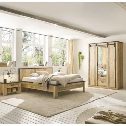 Hot Wohnen Schlafzimmer mit 140x200 Bett - Naiavio I (vierteilig)