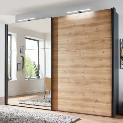 Hot Wohnen Schlafzimmer Schiebetürenschrank mit Spiegel - Brusetta