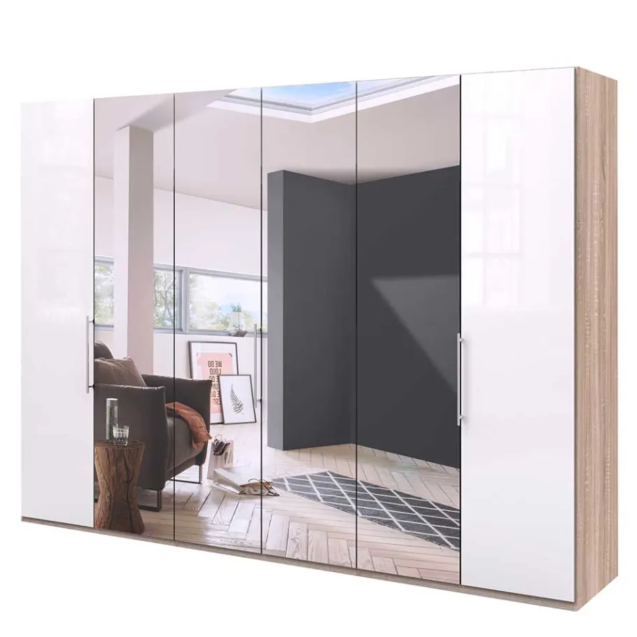 Wohnen Schlafzimmer Schrank mit großer Spiegel Fläche - Bosays III