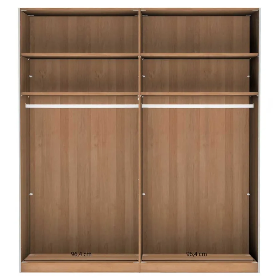 Online Wohnen Schlafzimmer Schwebetürenschrank 2-türig - Emdsiva