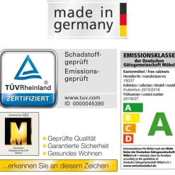 Best Wohnen Schlafzimmer Set Waruna mit Eiche Massivholz (vierteilig)