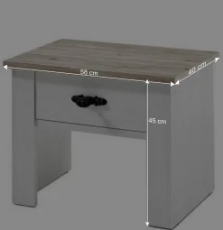 Outlet Wohnen Schlafzimmermöbel mit Bett 140x200 - Nedita (vierteilig)