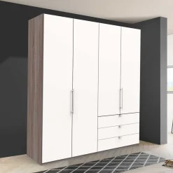 Wohnen Schlafzimmerschrank 2m mit 3 Schubladen - Tivierto