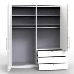 Wohnen Schlafzimmerschrank 2m mit 3 Schubladen - Tivierto