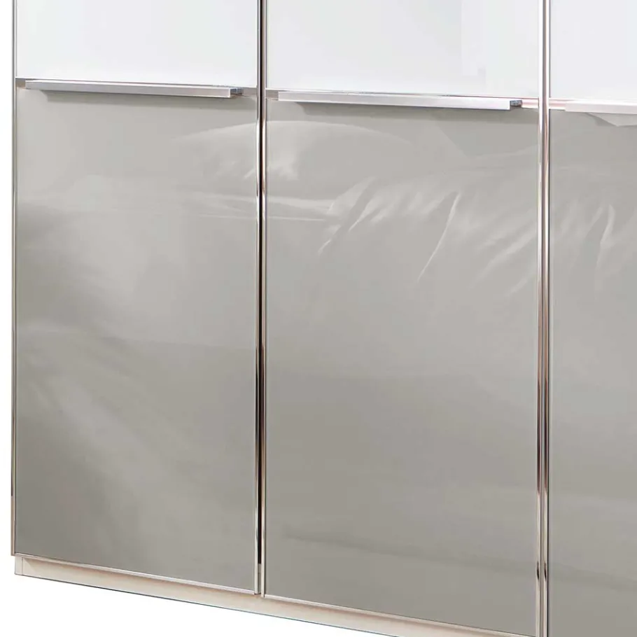 Discount Wohnen Schlafzimmer-Schrank mit Glas zweifarbig - Pascan