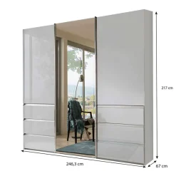 Wohnen Schlafzimmerschrank mit Parsol Spiegeltür - Babaco