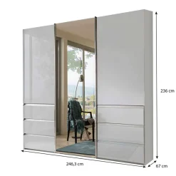 Wohnen Schlafzimmerschrank mit Parsol Spiegeltür - Babaco
