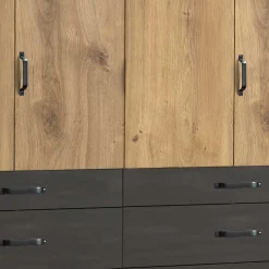 Online Wohnen Schlafzimmerschrank mit sechs Schubladen & Türen - Bram