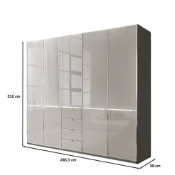 Hot Wohnen Schlafzimmerschrank 5-türig & 4 Schubladen - Korcula