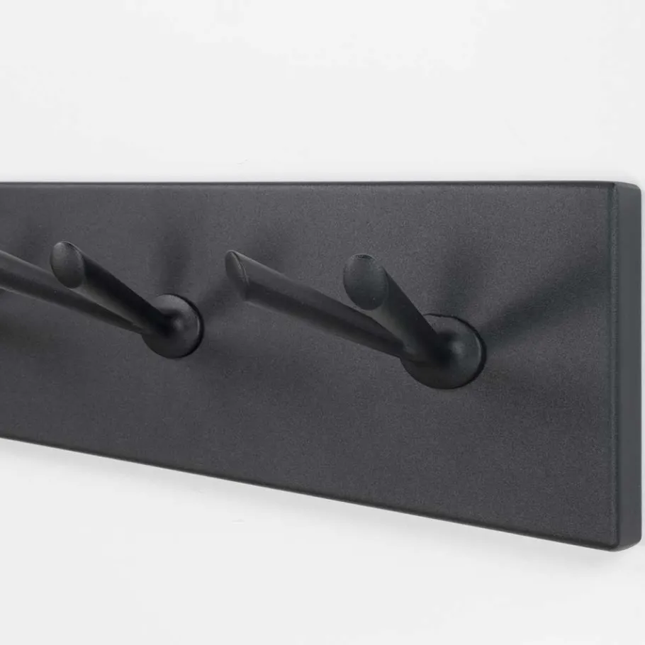 Online Wohnen Schlichte Stahl Wandgarderobe mit 6 Kleiderhaken - Tarado
