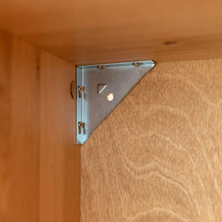 Clearance Wohnen Schmale Massivholz Vitrine mit LED Beleuchtung - Eribella