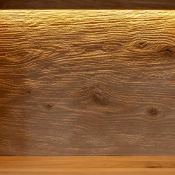 Clearance Wohnen Schmale Massivholz Vitrine mit LED Beleuchtung - Eribella