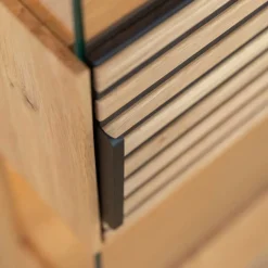 Clearance Wohnen Schmale Massivholz Vitrine mit LED Beleuchtung - Eribella