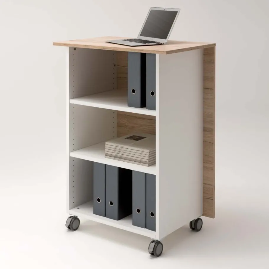 Best Wohnen Schmale Theke fürs Büro Friedel auf Rollen