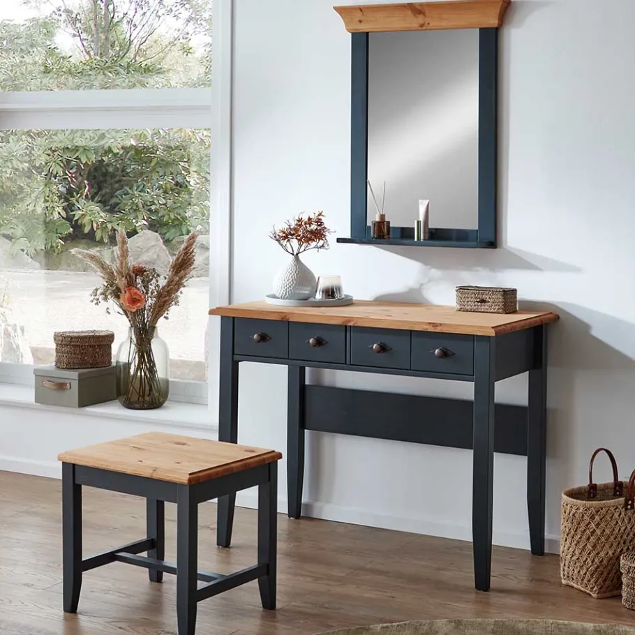Outlet Wohnen Schminktisch Set - Modernes Landhaus - Strada (dreiteilig)