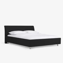 Hot Wohnen Schönes Stoffbett Fidelphia in Schwarz