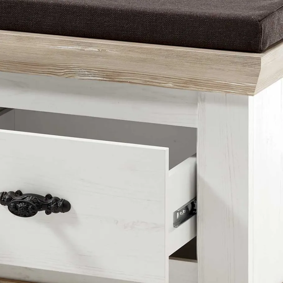 Outlet Wohnen Schrank mit Spiegeltür & Garderobe - Nedita (dreiteilig)