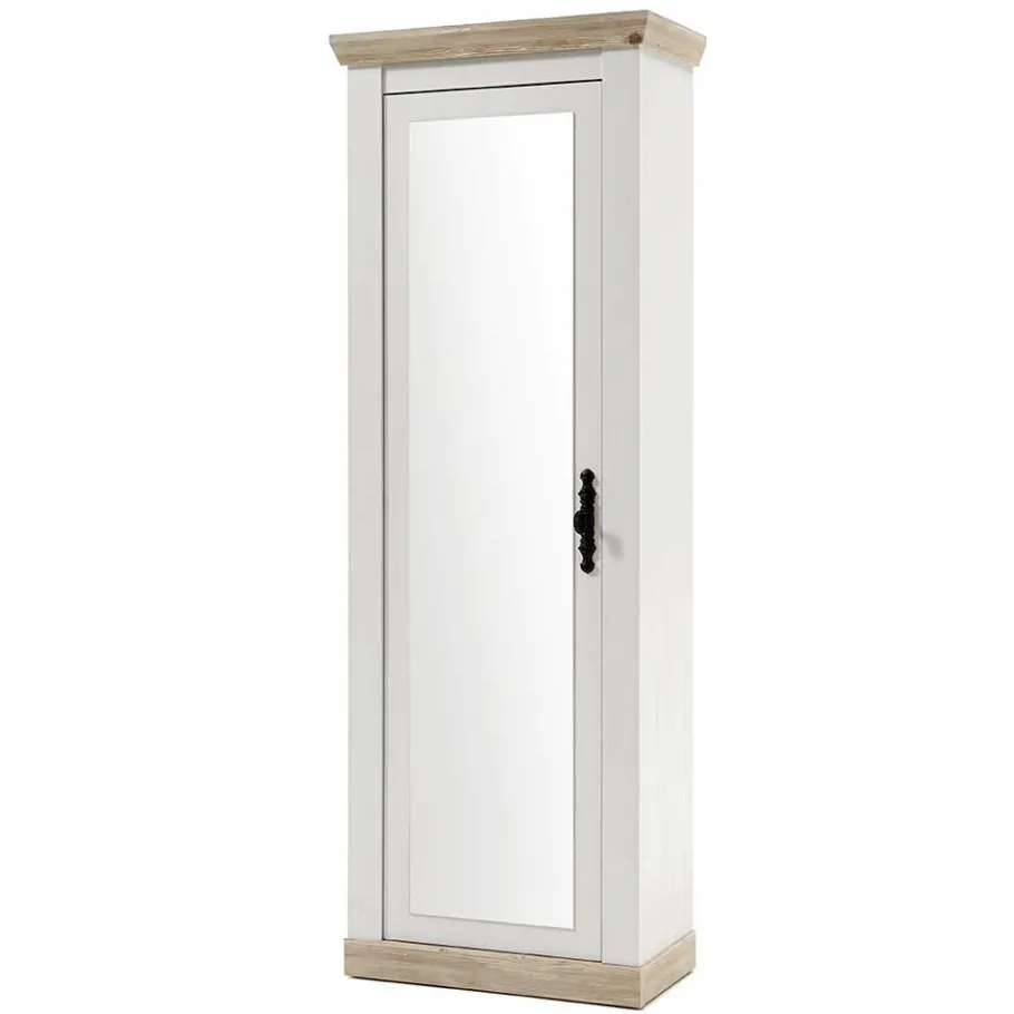 Outlet Wohnen Schrank mit Spiegeltür & Garderobe - Nedita (dreiteilig)