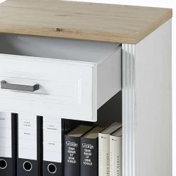 Clearance Wohnen Schreibtisch & Rollcontainer Set - Mehady (dreiteilig)