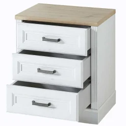 Clearance Wohnen Schreibtisch & Rollcontainer Set - Mehady (dreiteilig)