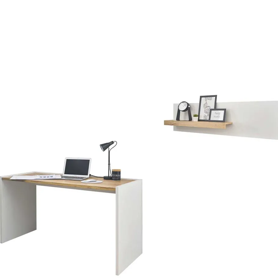 Wohnen Schreibtisch & Wandboard modern - Nonessia (zweiteilig)