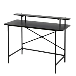 Outlet Wohnen Schreibtisch aus Metall in Schwarz - Andjes