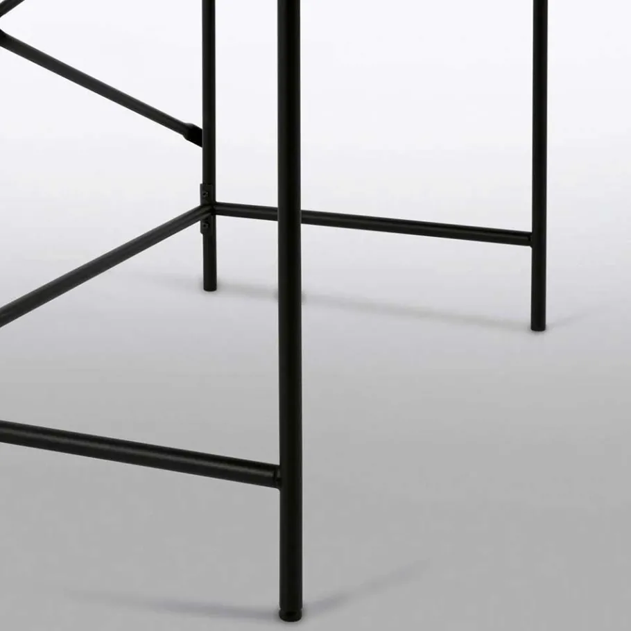 Outlet Wohnen Schreibtisch aus Metall in Schwarz - Andjes