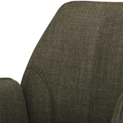 Clearance Wohnen Schreibtisch Drehstuhl aus Strukturstoff Oliv Grün - Alexandro