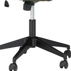 Clearance Wohnen Schreibtisch Drehstuhl aus Strukturstoff Oliv Grün - Alexandro