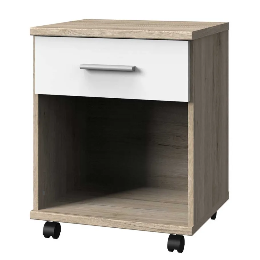 Clearance Wohnen Schreibtisch in Eiche San Remo & Weiß - Abrud