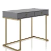 Outlet Wohnen Schreibtisch in Grau und Messing - Woman