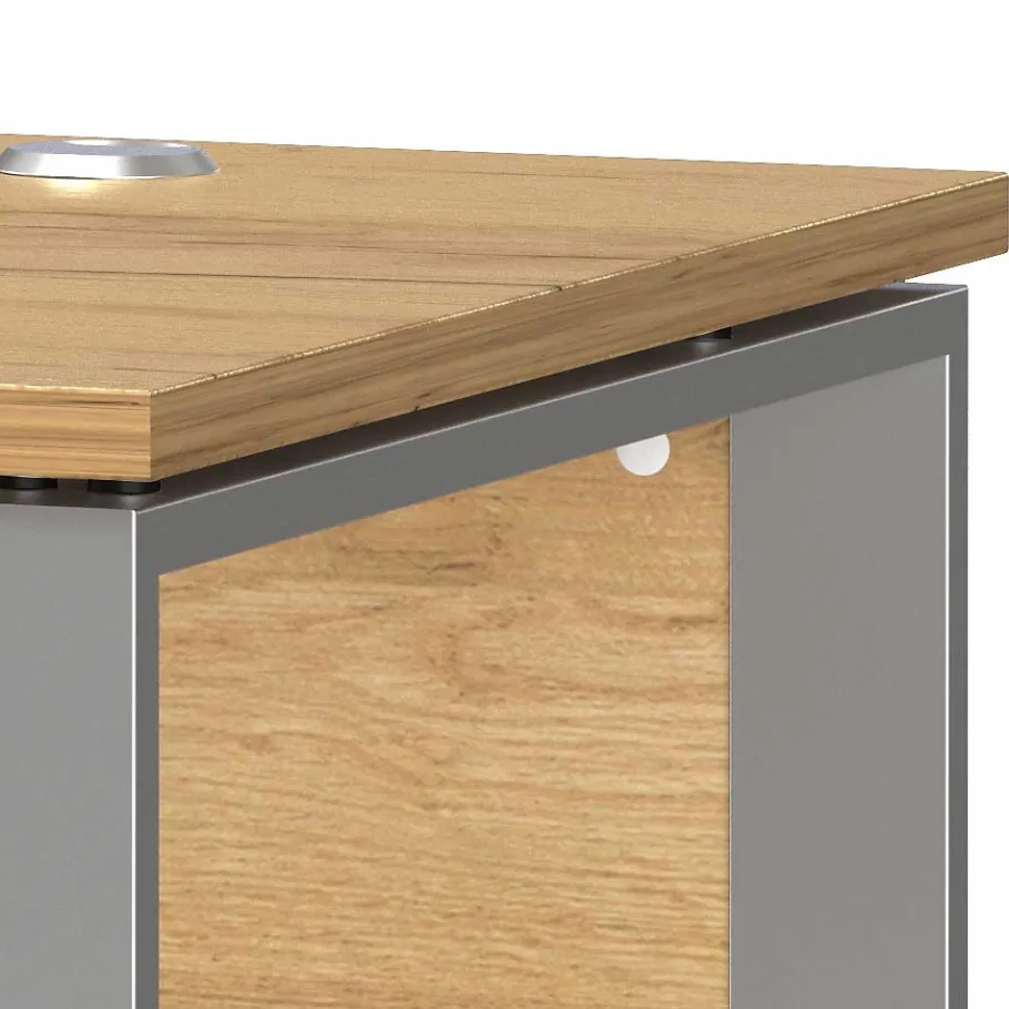 Discount Wohnen Schreibtisch in Wildeiche Optik 160x80 cm - Axel