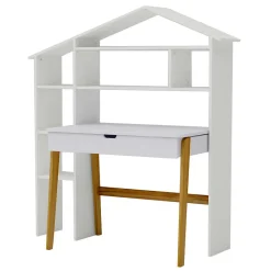Discount Wohnen Schreibtisch mit Regal im Hausdesign - Mounty (zweiteilig)