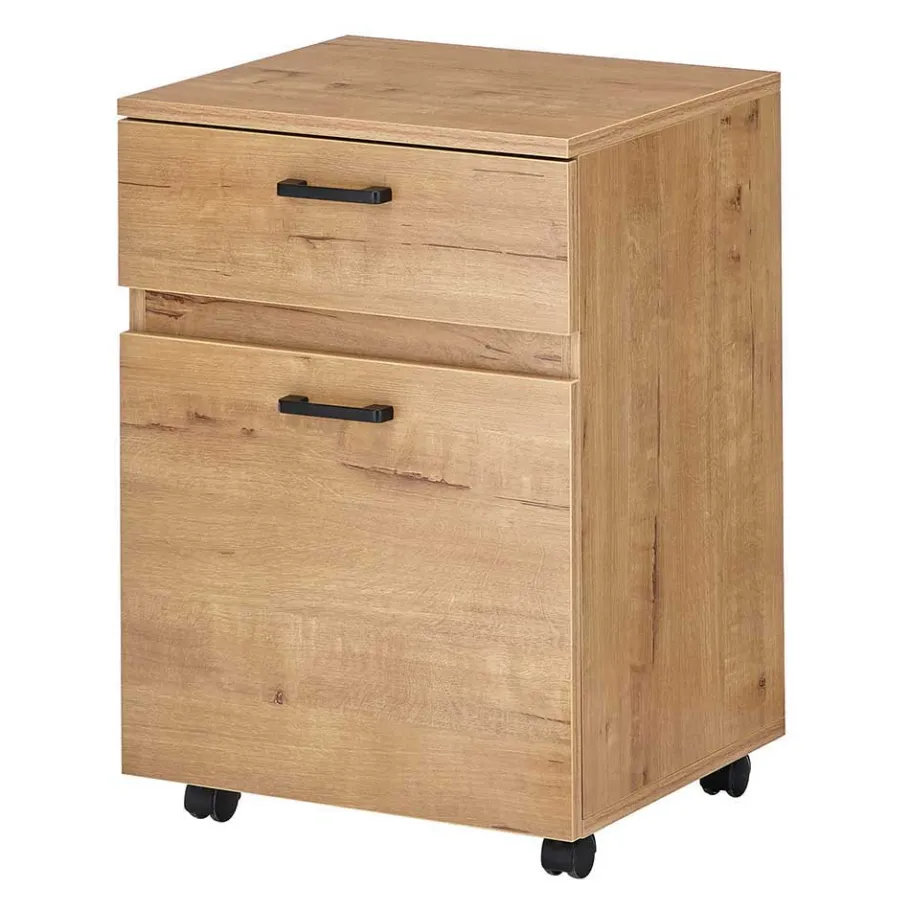 New Wohnen Schreibtisch mit Rollcontainer Set - Caprera (zweiteilig)