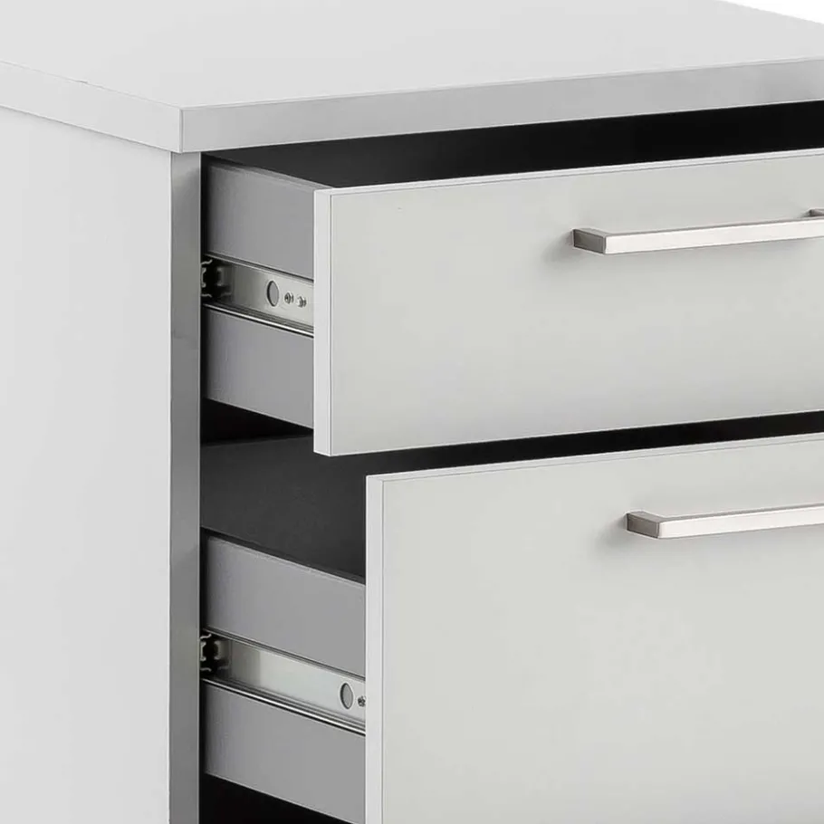 Sale Wohnen Schreibtisch Rollcontainer in Lichtgrau 41x60x50 - Bowsla