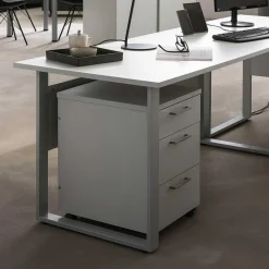 Sale Wohnen Schreibtisch Rollcontainer in Lichtgrau 41x60x50 - Bowsla