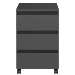 Clearance Wohnen Schreibtisch Rollcontainer in Dunkelgrau - Espnoz