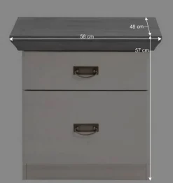 New Wohnen Schubladen Nachtschrank zweifarbig - Mirandesca