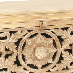 Best Wohnen Schuhbank aus Mangoholz Sandfarben - Runiasa