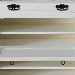 Best Wohnen Schuhkommode in Weiß mit Antik Finish - Wittgenstein