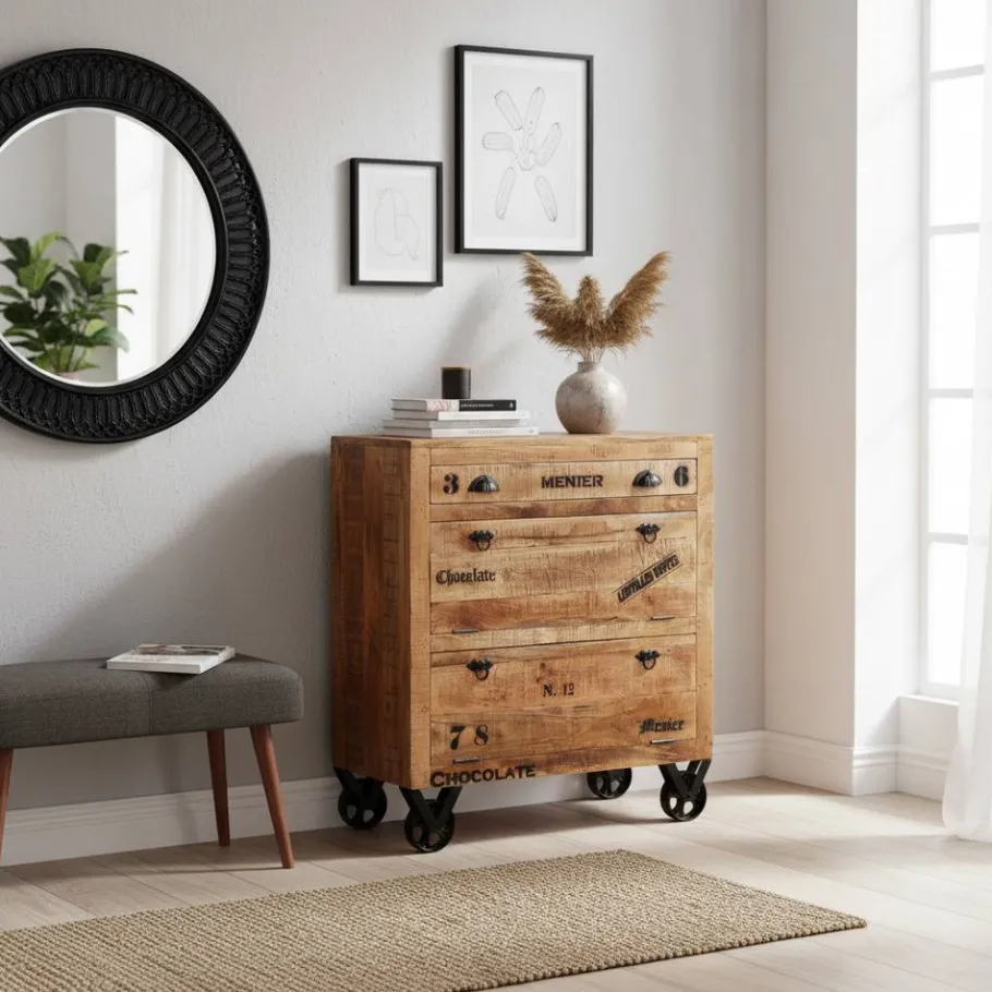 Hot Wohnen Schuhschrank aus Recyclingholz & Metall - Indri