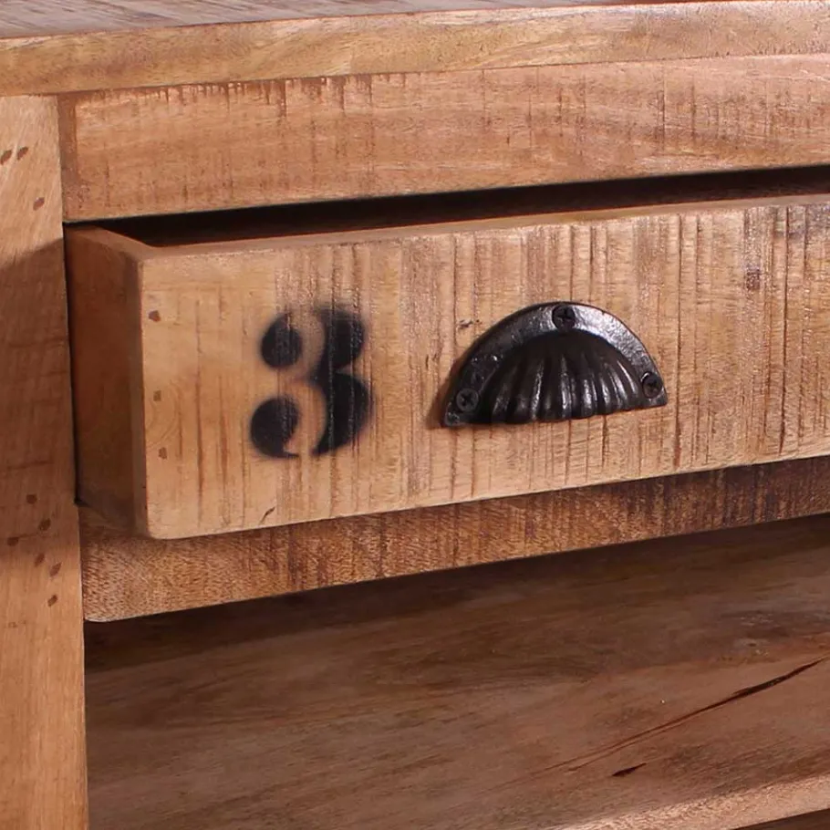 Hot Wohnen Schuhschrank aus Recyclingholz & Metall - Indri