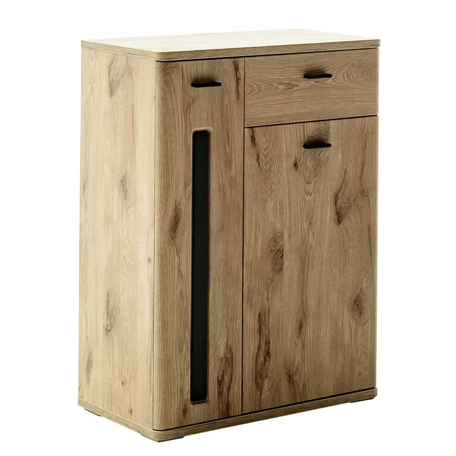 Hot Wohnen Schuhschrank in Wildeiche Optik & Grau - Baiamare